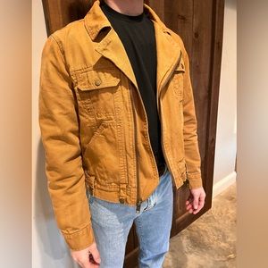 Canvas bomber biker Frye jacket